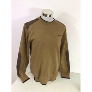 Hooke Prospector Sweater Cotton Reinforced Elbows Made in Canada Mens Medium